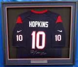 TEXANS DEANDRE HOPKINS AUTOGRAPHED SIGNED FRAMED BLUE NIKE JERSEY BECKETT 154940