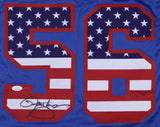 Lawrence Taylor Signed New York Giants Stars and Stripes Jersey (JSA COA) NY LB