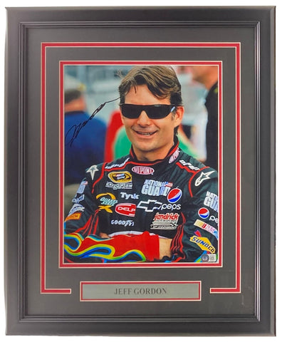 Jeff Gordon Signed Framed 11x14 NASCAR Photo BAS