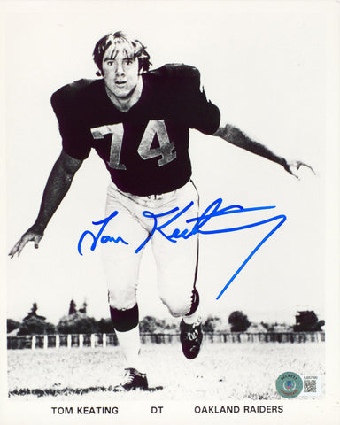 Raiders Tom Keating Authentic Signed 8x10 Photo Autographed BAS