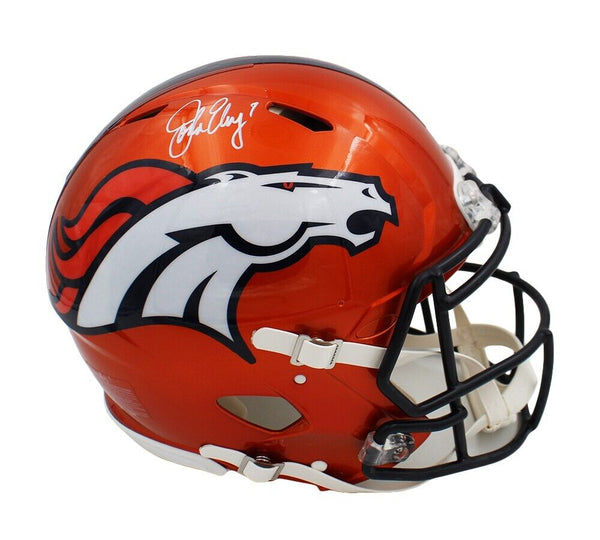 John Elway Signed Denver Broncos Speed Authentic Flash NFL Helmet