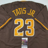 Autographed/Signed Fernando Tatis Jr. San Diego Brown Jersey JSA COA