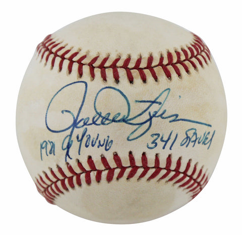 A's Rollie Fingers "1981 Cy Young 341 Saves" Signed Oal Baseball BAS #BN06132