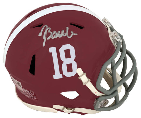 Jordan Battle Signed Alabama Crimson Tide Riddell Mini Helmet - (FANATICS COA)