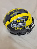 JJ MCCARTHY SIGNED MICHIGAN WOLVERINES NC LOGO SPEEDFLEX HELMET W/ 2 INS LE/9