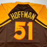 Autographed/Signed Trevor Hoffman San Diego Retro Brown Jersey Beckett BAS COA