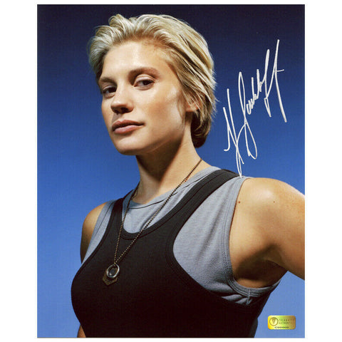 Katee Sackhoff Autographed Battlestar Galactica Starbuck Blue 8x10 Photo