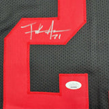 Autographed/Signed Frank Gore San Francisco Black Football Jersey BAS COA