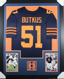 DICK BUTKUS (Bears throwback TOWER) Signed Autographed Framed Jersey JSA