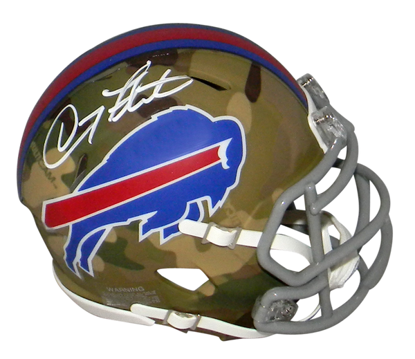 DOUG FLUTIE AUTOGRAPHED SIGNED BUFFALO BILLS CAMO SPEED MINI HELMET BECKETT