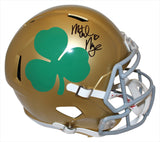 Michael Mayer Signed Note Dame Fighting Irish F/S Shamrock Helmet BAS 38782