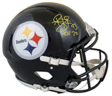 Steelers Troy Polamalu HOF 20 F/S Speed Proline Helmet w/ Yellow Sig w/ Case BAS