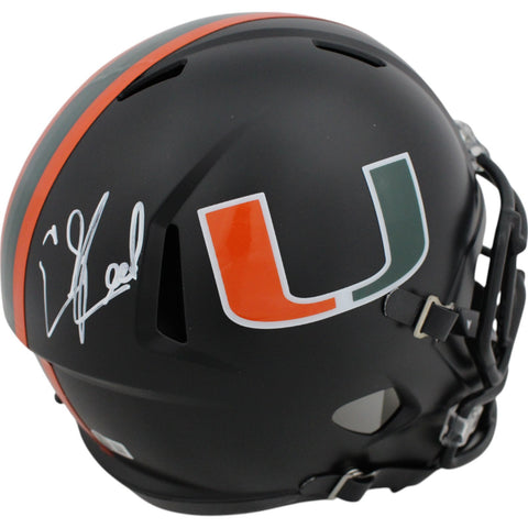 Ed Reed Autographed Miami Hurricanes Alt Nights F/S Helmet Beckett Witness 49242