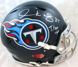 Derrick Mason Signed Titans F/S Speed Authentic Helmet w/Titan Up-Becket W Holo