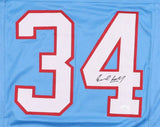 Earl Campbell Signed Houston Oilers Powder Blue Jersey (JSA COA)HOF Running Back