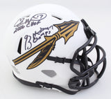 Charlie Ward Signed Florida State Seminoles Lunar Speed Mini Helmet 2 Inscriptns