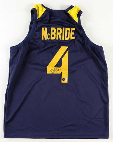 Miles McBride Signed West Virginia Mountaineers Jersey (Beckett) Knicks 2021 Pck