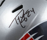 Ty Law Autographed New England Patriots F/S Speed Helmet - Beckett W Hologram