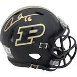 Aidan O'Connell Autographed Purdue Boilermakers Black Mini Helmet Beckett 48905