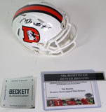 Nik Bonitto Autographed Denver Broncos Snowcapped Mini Helmet BAS COA