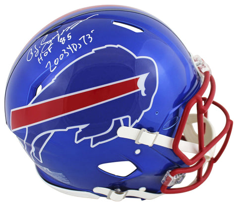 Bills O.J. Simpson "2x Insc" Signed Flash Full Size Speed Proline Helmet JSA Wit