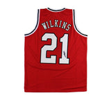 Dominique Wilkins Signed Georgia Custom Red Jersey