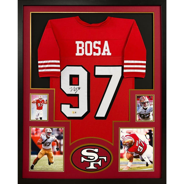 Nick Bosa Autographed Signed Framed Red 49ers Jersey BECKETT