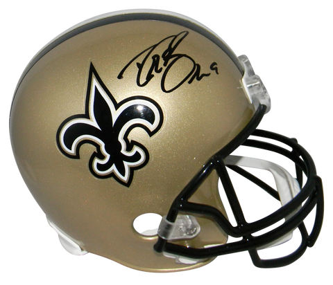 DREW BREES AUTOGRAPHED SIGNED NEW ORLEANS SAINTS FULL SIZE HELMET BECKETT