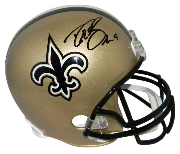 DREW BREES AUTOGRAPHED SIGNED NEW ORLEANS SAINTS FULL SIZE HELMET BECKETT