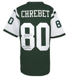 Wayne Chrebet Signed Green Custom Football Jersey w/Green Lantern (SCHWARTZ COA)