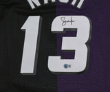 Steve Nash Signed Suns Mitchell & Ness Black/Purple Jersey- Beckett W Hologram