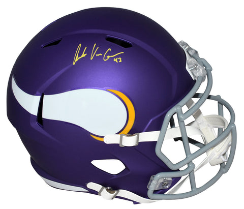 ANDREW VAN GINKEL SIGNED MINNESOTA VIKINGS FULL SIZE SPEED HELMET BECKETT