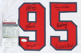 Atlanta Braves"95 W S Champs" Jersey Signed by (6) Justice, Klesko, Avery, Lopez