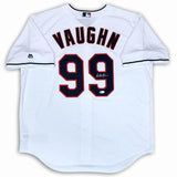 Charlie Sheen Autographed Signed Indians Majestic Jersey - Rick Vaughn - Beckett