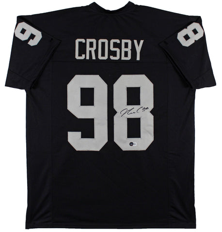 Maxx Crosby Authentic Signed Black Pro Style Jersey Autographed BAS