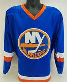 Denis Potvin Signed New York Islanders Home Jersey Inscribed "HOF 91" (JSA COA)