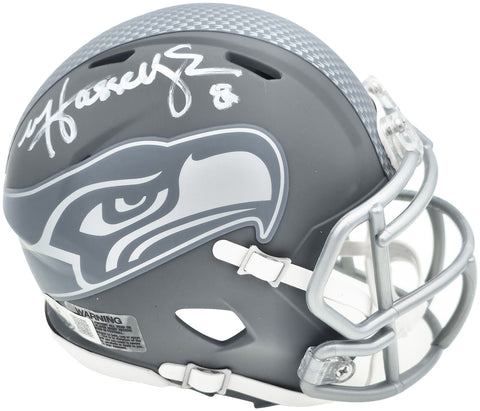 MATT HASSELBECK AUTOGRAPHED SEAHAWKS SLATE GRAY SPEED MINI HELMET BECKETT 230082