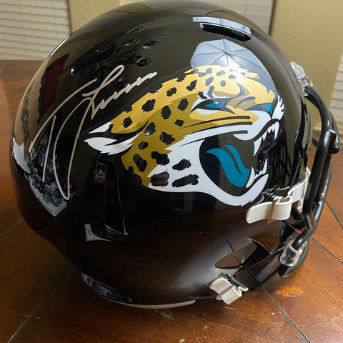 TREVOR LAWRENCE SILVER AUTOGRAPH SIGNED JACKSONVILLE JAGUARS FS REPLICA HELMET