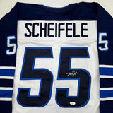 Autographed/Signed Mark Scheifele Winnipeg White Hockey Jersey JSA COA