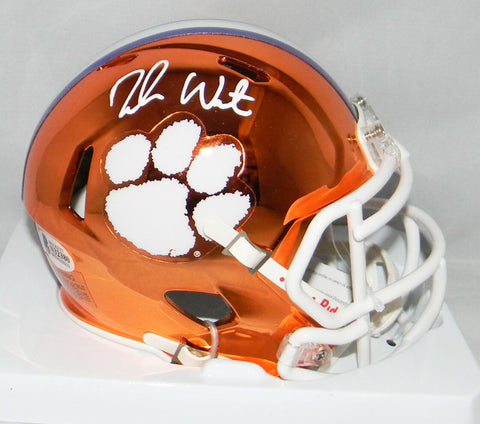 DESHAUN WATSON AUTOGRAPHED CLEMSON TIGERS CHROME SPEED MINI HELMET BECKETT