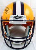 Odell Beckham Jr. Autographed LSU Tigers Yellow F/S Schutt Helmet-Beckett W Holo