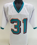 Brock Marion Signed Miami Dolphins White Home Jersey (JSA COA) 3xPro Bowl Safety