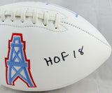 Robert Brazile Autographed Houston Oilers Logo Football With HOF Insc-JSA W Auth