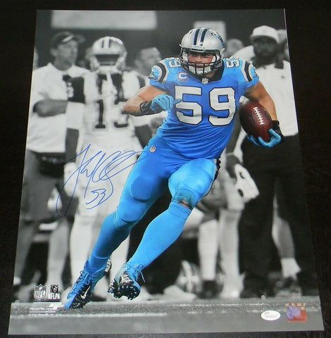 LUKE KUECHLY AUTOGRAPHED SIGNED CAROLINA PANTHERS 16x20 PHOTO JSA