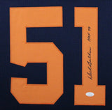 DICK BUTKUS (Bears throwback SKYLINE) Signed Autographed Framed Jersey JSA