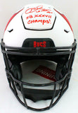 Mike Alstott Autographed Buccaneers SpeedFlex Lunar FS Helmet SB- Beckett W *Red