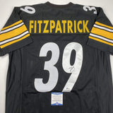 Autographed/Signed Minkah Fitzpatrick Pittsburgh Black Jersey Beckett BAS COA