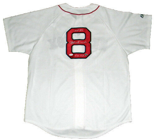 CARL YASTRZEMSKI AUTOGRAPHED SIGNED BOSTON RED SOX #8 WHITE MAJESTIC JERSEY JSA