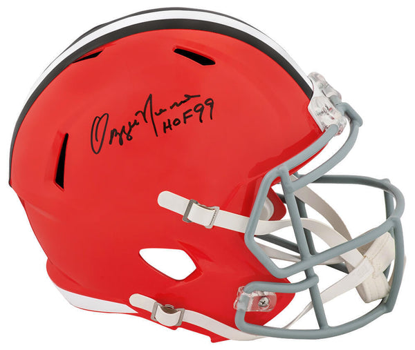 Ozzie Newsome Signed Browns T/B (62-74) Riddell Speed Rep Helmet w/HOF -(SS COA)