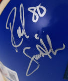 Rod Smith Autographed Denver Broncos "D" Logo Mini Helmet Beckett COA